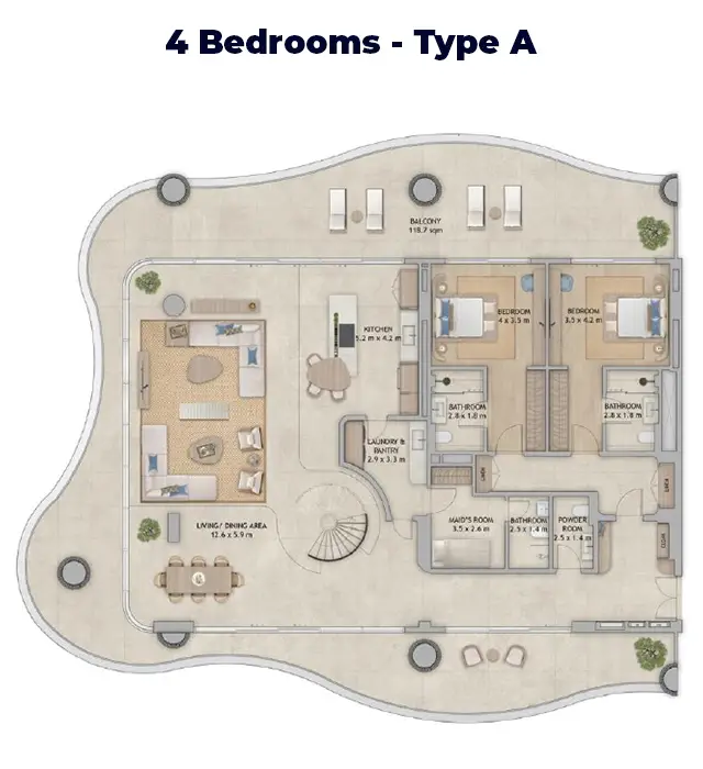 4 BR - Type A